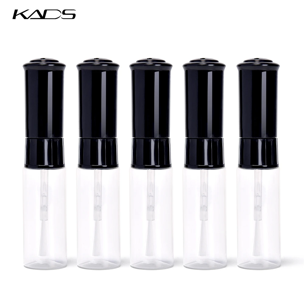 Kads 10 шт./компл. 7 мл прозрачная пластиковая пустой nail art pen для nail art pen лак для ногтей лак для ногтей бутылки - изображение