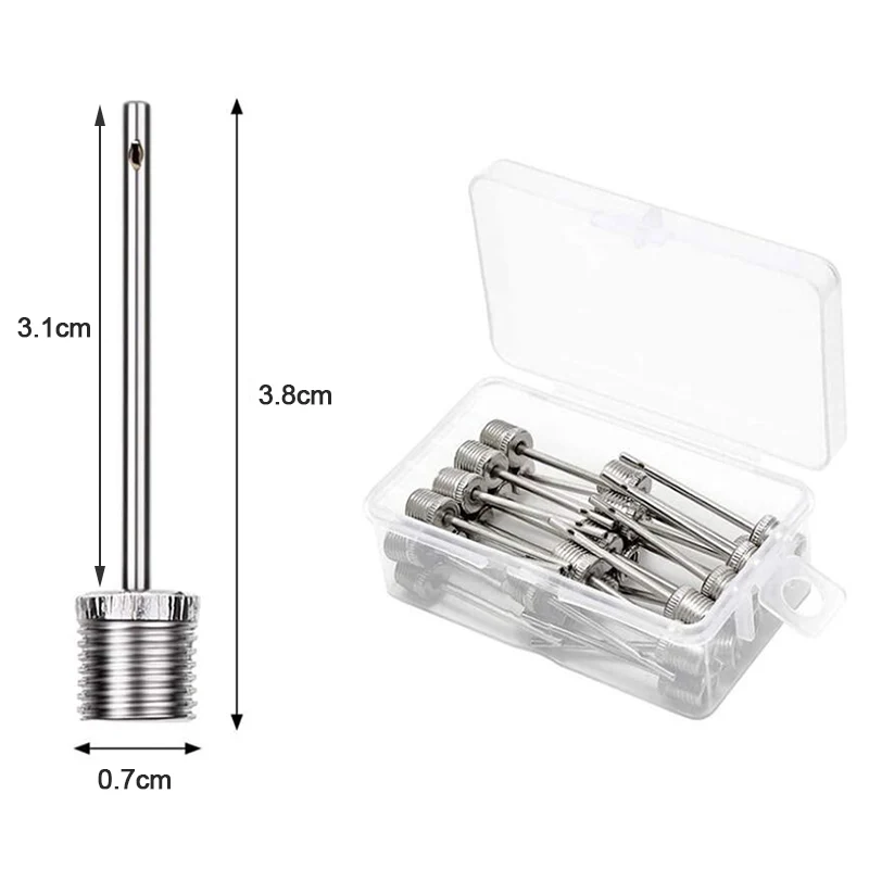 

30Pcs/Set Basketball Sport Ball Bicycle Inflatable Pump Pin Needle Air Valve Adapter Practical Tools