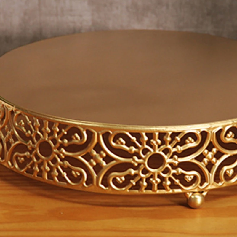 

Gold Wedding Dessert Tray Cake Stand Candy Display Plate for Wedding Holiday Cake Cupcake Pan Party Supply Kitchen Acces