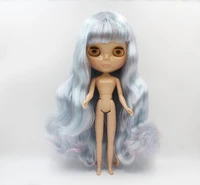 free shipping big discount rbl 890j diy nude blyth doll birthday gift for girl 4color big eye doll with beautiful hair cute toy