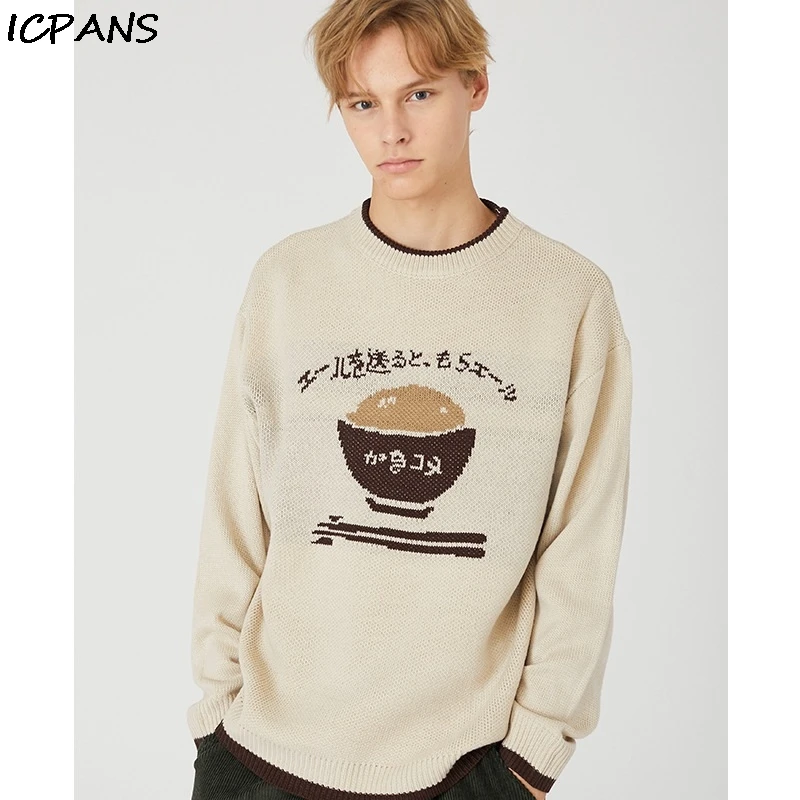 Свитер с принтом ICPANS пуловеры для мужчин и женщин модные повседневные Хлопковые