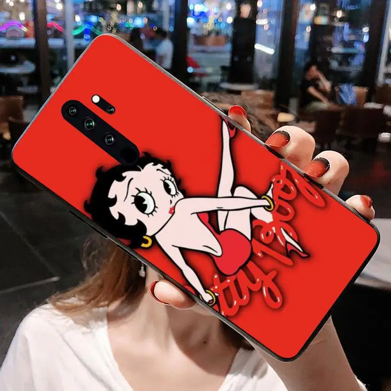 

betty boop Phone Case for Redmi Note 9 8 8T 8A 7 6 6A Go Pro Max Redmi 9 K20 K30 Pro