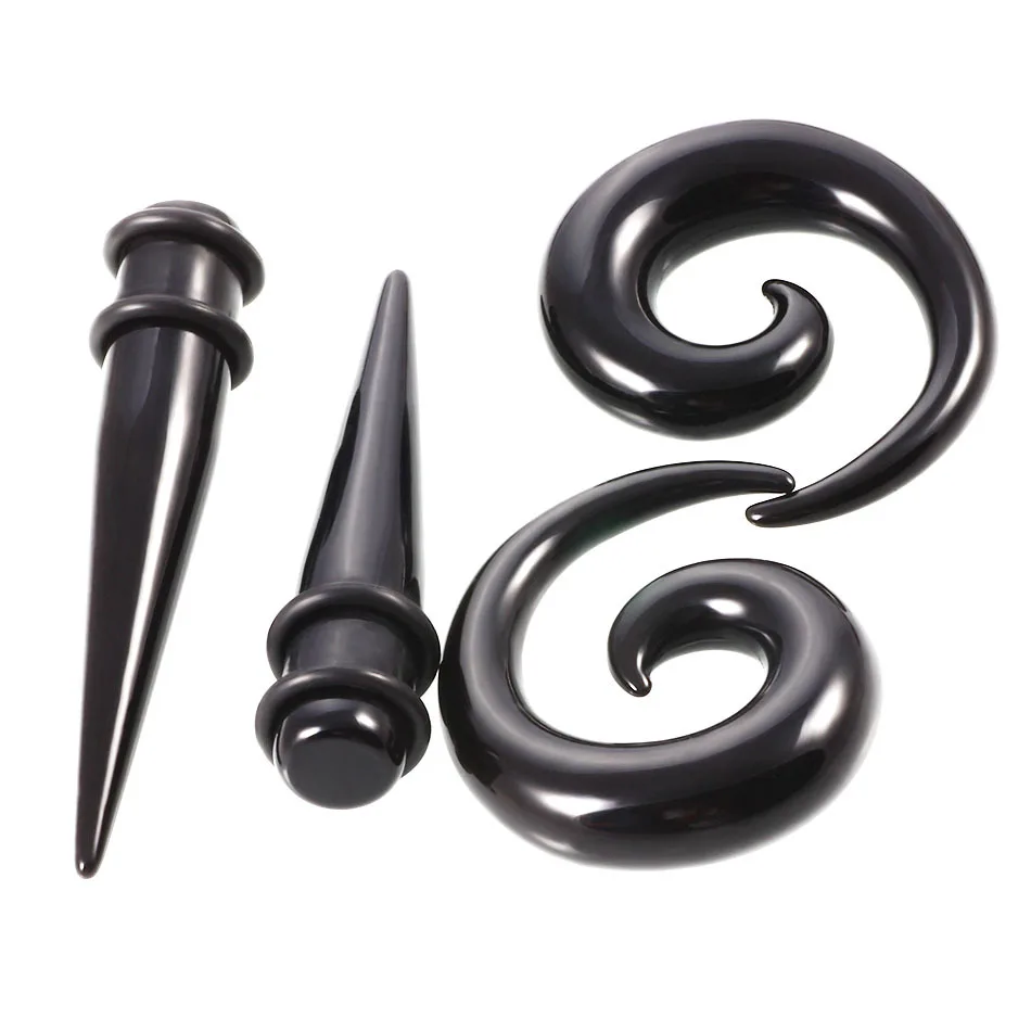 

36PCS Acrylic Ear Gauge Taper Kit with Plug Double O-Ring Ear Stretching Kit Flesh Tunnel Expansion Piercing Jewelry