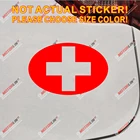 Швейцарская, швейцарская, овальная наклейка, Виниловая наклейка для автомобиля выберите размер и цвет, no bkgrd