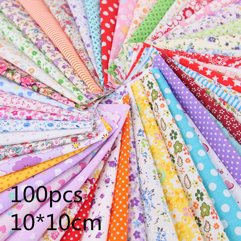 

DIY Cotton Cloth Sewing Patchwork Floral Clothing Quilting Mixed Color