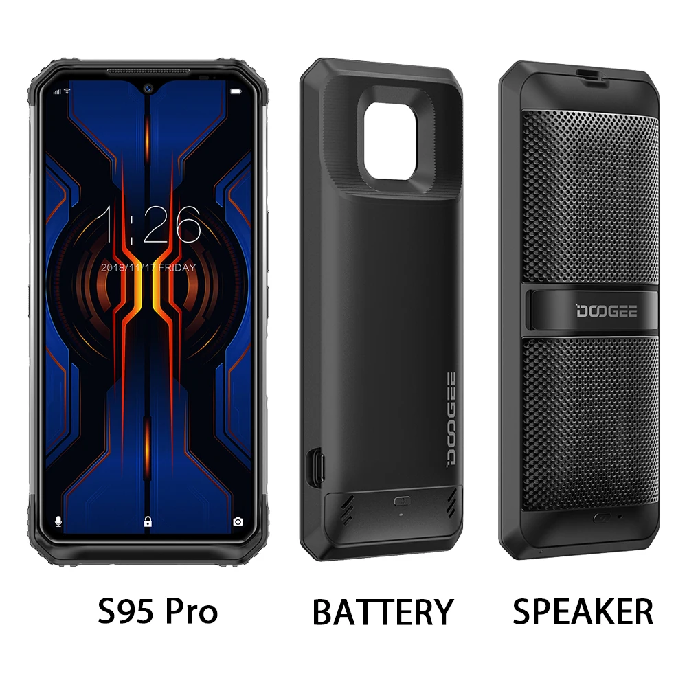 Add Module Package Doogee S95 Pro модульный прочный мобильный телефон 6," дисплей 8 Гб 128 ГБ Helio P90 Восьмиядерный 48MP с тройной камерой смартфон - Цвет: Add Module Package