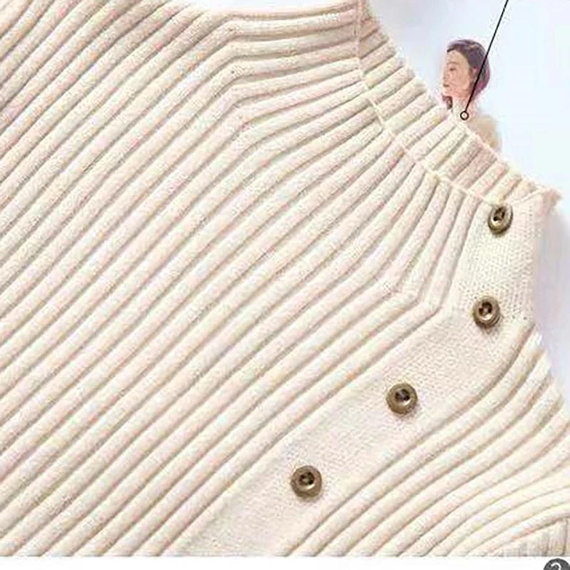 

Pullover Women Turtleneck Long Sleeve Sweater Button Knitted Cotton Korean Black Slim Basic Winter Tops Women Blusa Pull Femme
