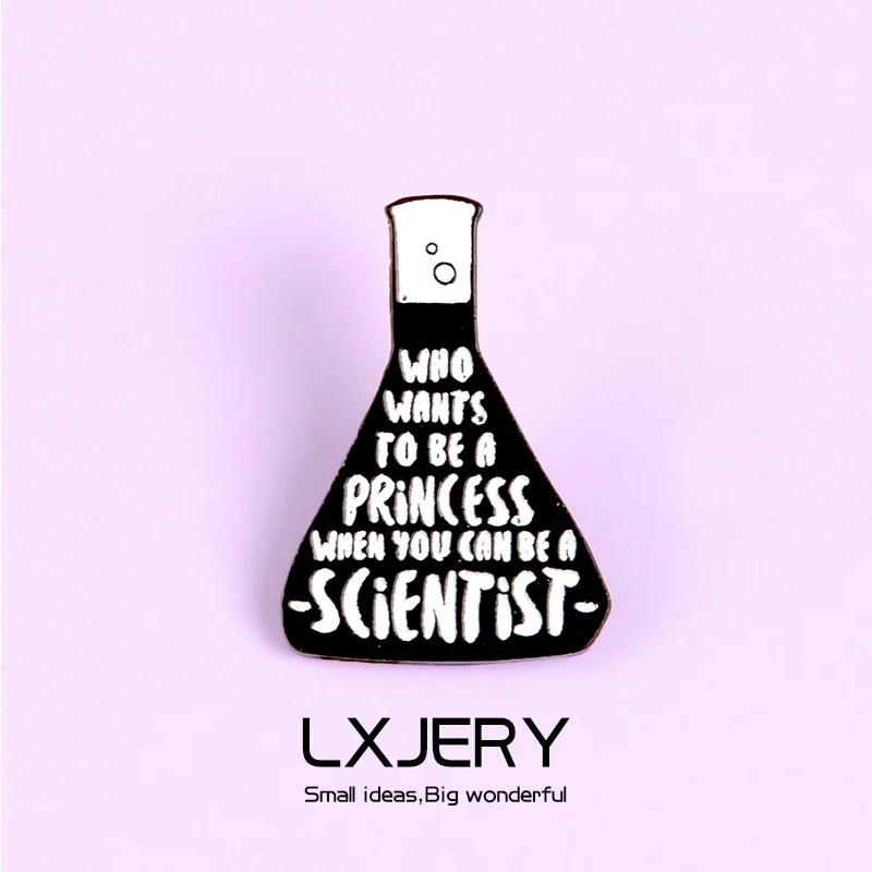 LXJERY эмалированная Женская ученый на булавке значок рюкзак брошка мультфильм
