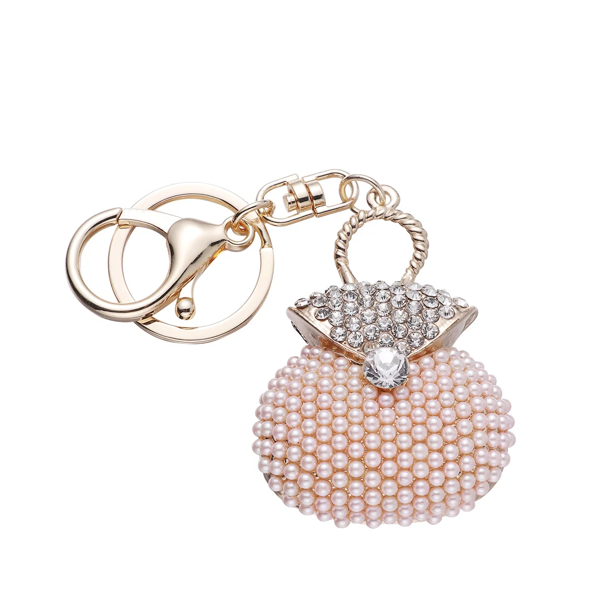 Креативный милый брелок для ключей жемчужная сумочка в форме кристалла