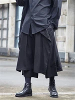 mens trouser skirt spring and autumn new classic dark hip hop street personality pleated loose large size wide leg pants