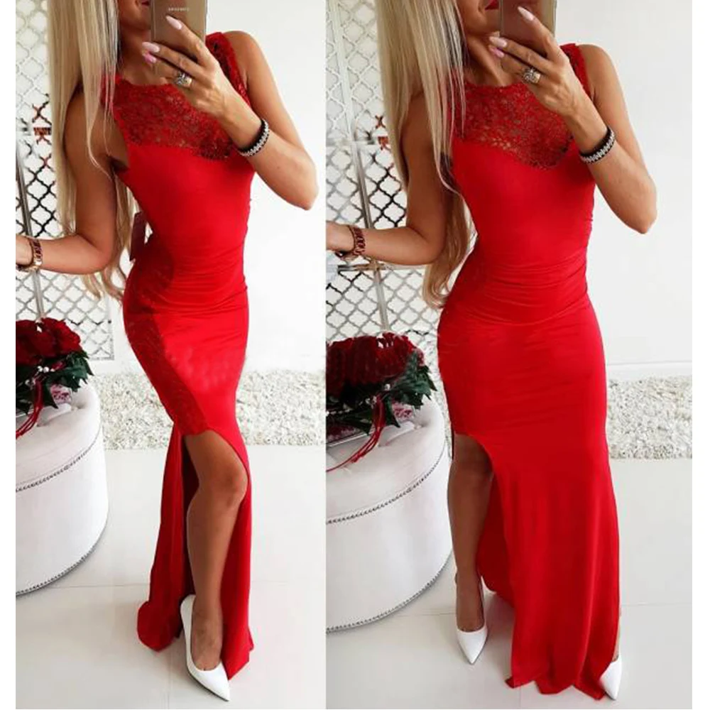 Платья для выпускного вечера 2020 элегантное вечернее платье длинное красное