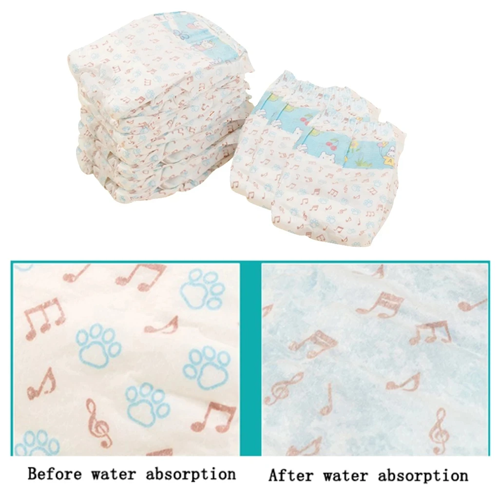 10 Pcs/Bag Physiological Pants Pet Dog Diapers Super Absorption Male Female Dog Disposable Leakproof Nappies Puppy Paper Diaper images - 6