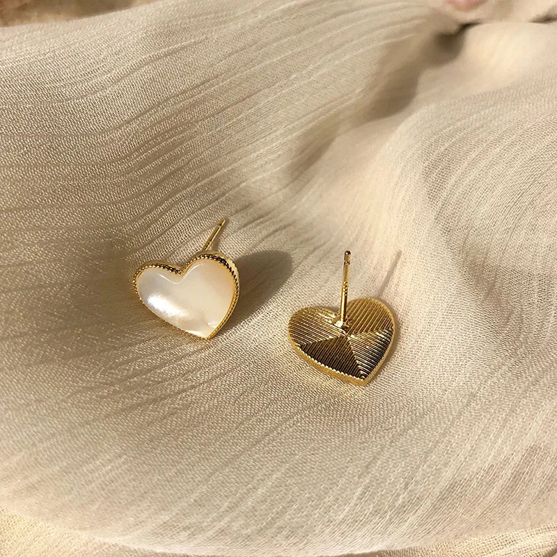 Оригинальные серьги с золотым сердцем 14k модные женские Украшения Аксессуары