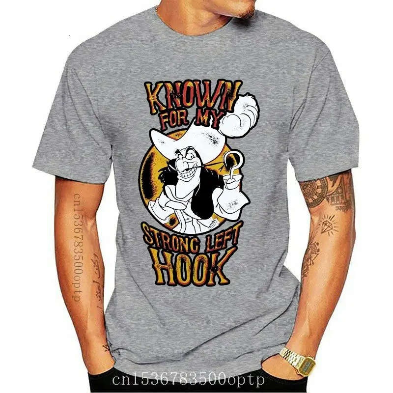 

New Men T shirt Captain Hook Strong Left Hook funny t-shirt novelty tshirt women