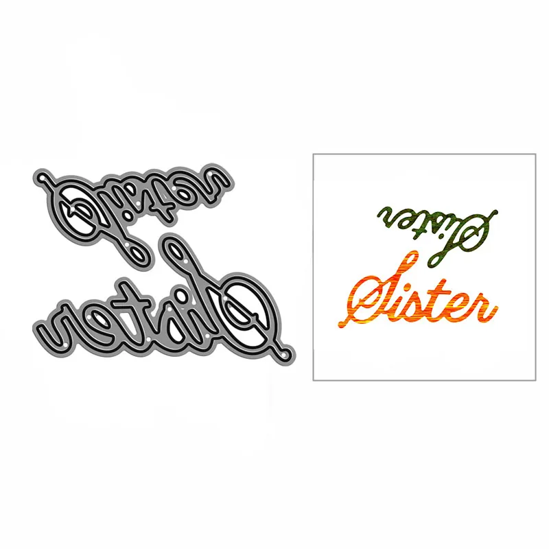 

Форма для тиснения New Sister Lacy Word Craft 2021, металлические Вырубные штампы для самостоятельного изготовления альбомов, открыток и скрапбукинга, Д...