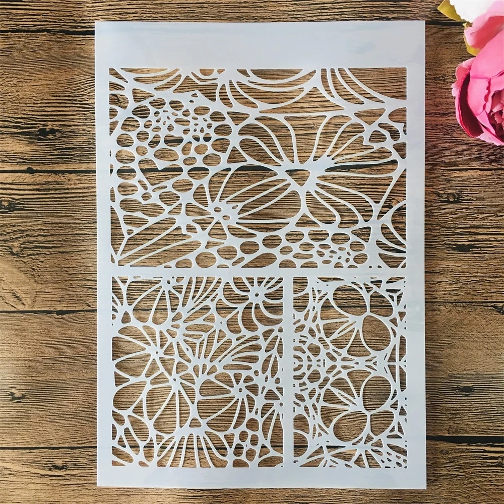 

A4 29cm Hollow Plum Heart DIY Layering Stencils Wall Painting Scrapbook Coloring Embossing Album Decorative Template