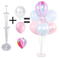 freeship 28theme marble baby pink diy table balloon stand kit balloon holder set for wedding shower birthday party table deco
