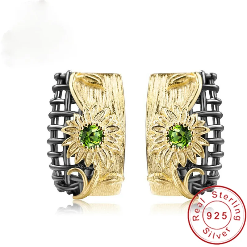 Серьги с подвесками в виде цветов AAAAA женские Украшения из серебра 925