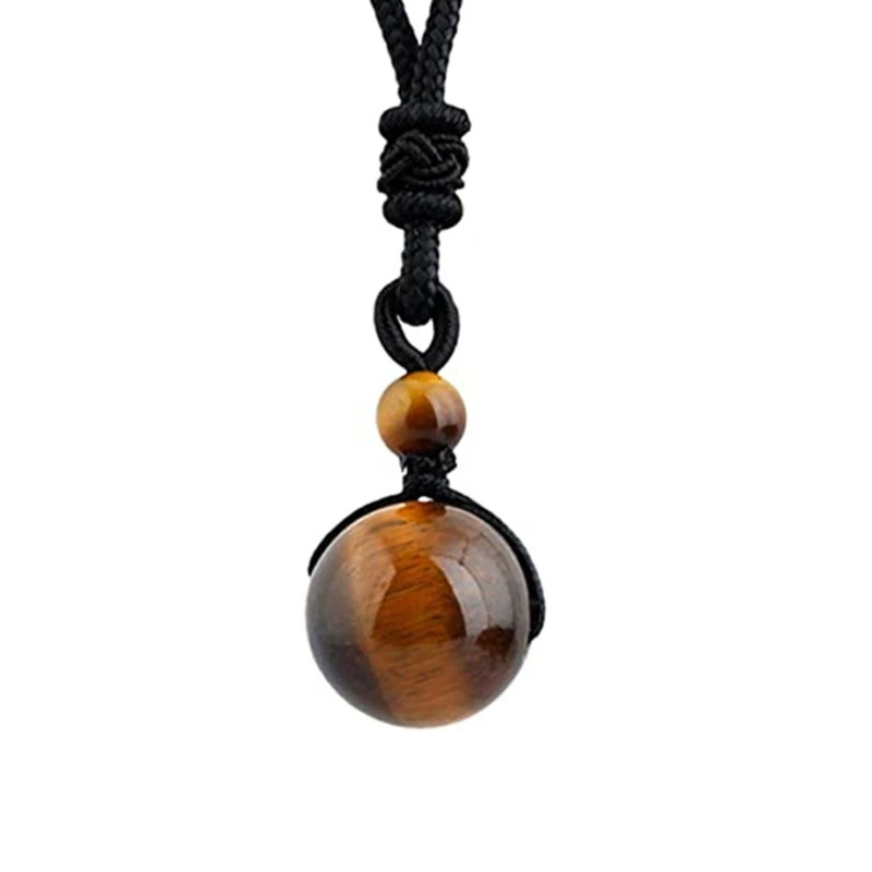

3 Pcs Necklace for Men Women Natural Stone Pendant Adjustable Healing Necklaces LX9E