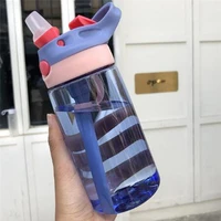 new 480ml 4 colors baby water bottles infant newborn cup children learn feeding straw juice drinking bottle for kid eco friendly