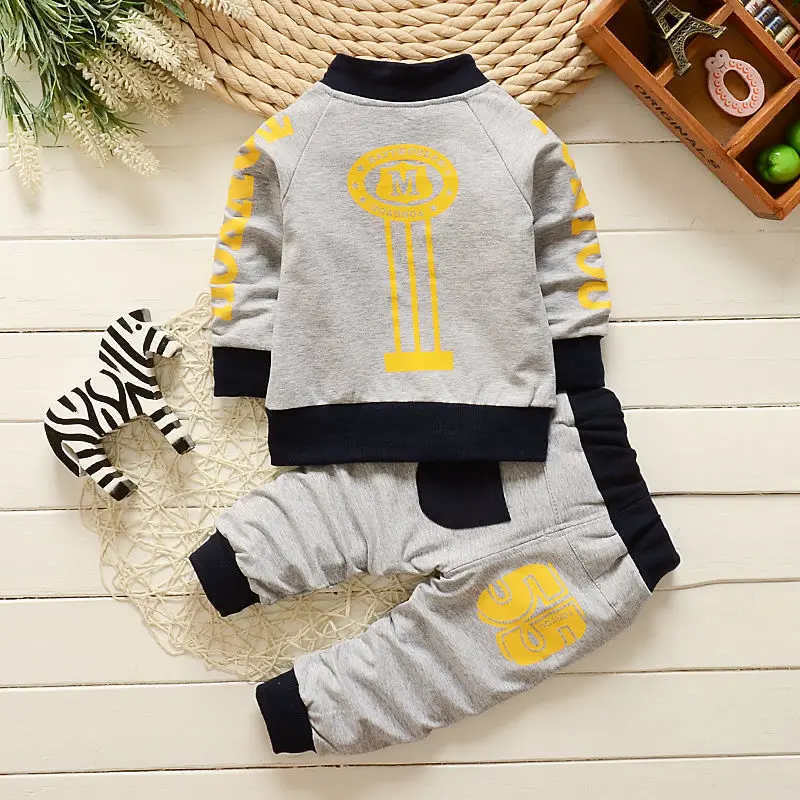 Boys Clothing Sets Spring Autumn Children Casual Cotton Long Sleeve 3pcs Coat+t-shirt+pants Tracksuits For Kids Sports Suit |