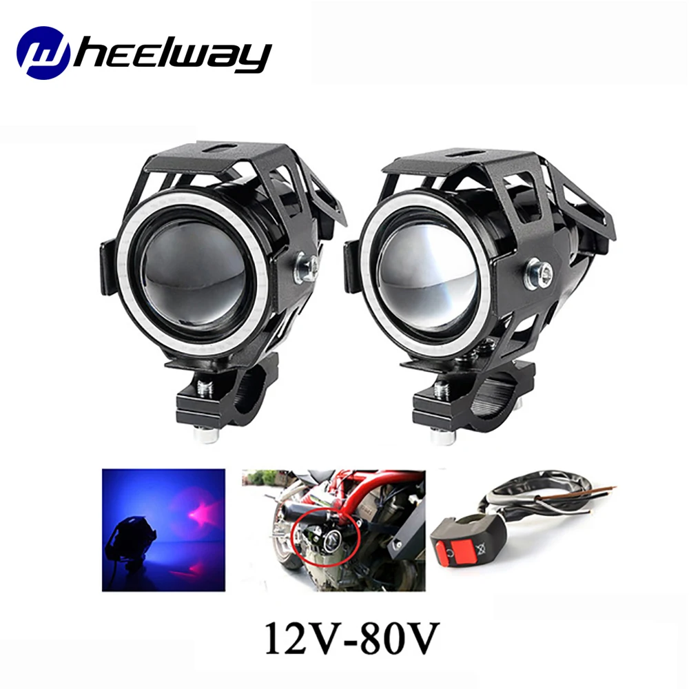 Wheelway глаза ангела фары мотоцикла светильник 2 шт. 12 V-80 V изменение головной супер
