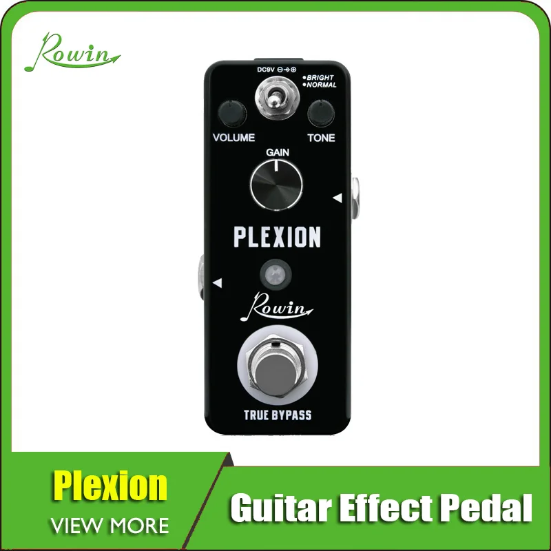 Rowin Plexion Distortion педаль для гитары и бас с ярким и нормальным режимом