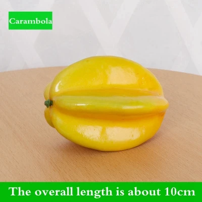 Carambola Искусственный фруктовый Овощной Детский развивающий магазин дисплей реквизит цветок модель украшения фотография ферма украшения реквизит - Цвет: Carambola