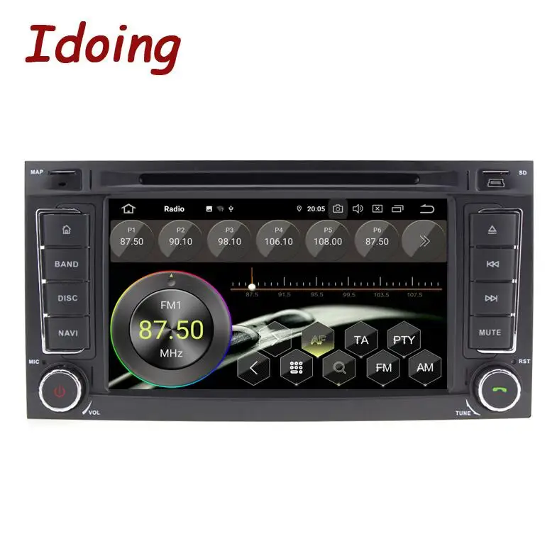Standard Idoing " 2Din автомобильный Android 9,0 радио плеер для Volkswagen Touar PX5 4 Гб+ 64 Гб Восьмиядерный ips DSP gps навигация Мультимедиа 2 din - Цвет: Standard