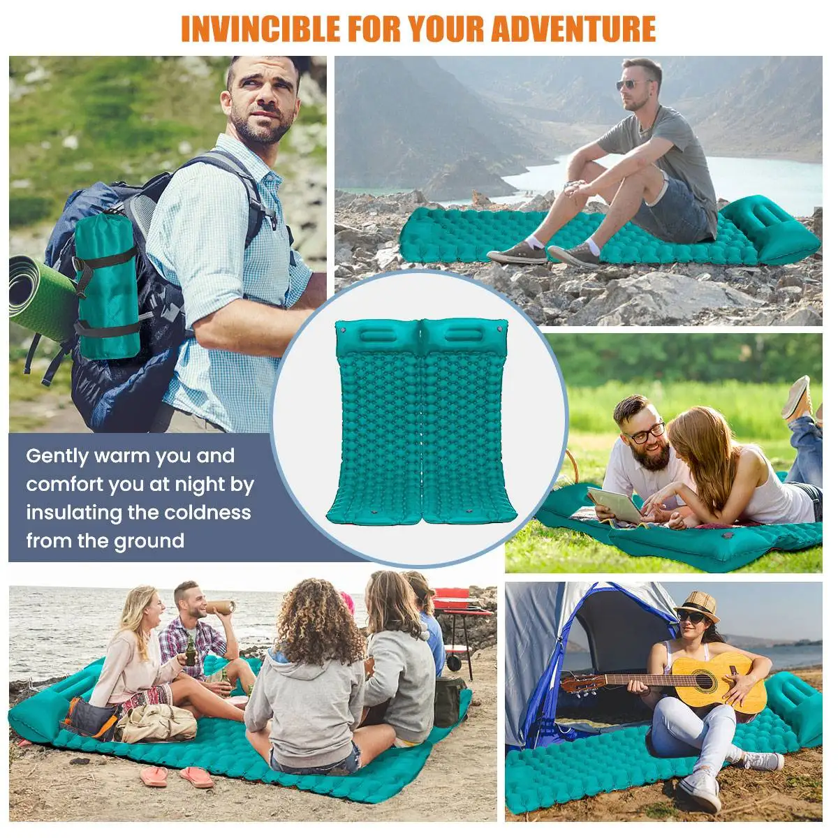

Outdoor Camping Mat Inflatable Mattress Ultralight Hiking Tent Air Mattresses Cushion Portable Sleeping Waterproof Travel Pad