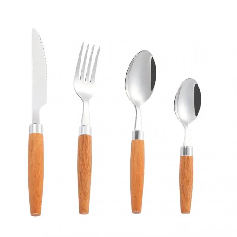 1 шт. набор столовых приборов с деревянной ручкой | Дом и сад