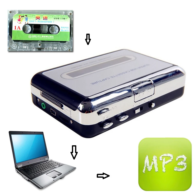 Оригинальная Подлинная Ezcap218 лента к ПК старая кассета MP3 формату конвертер аудио