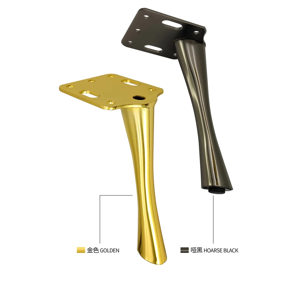 

4pcs Furniture Legs Small Waist Metal Feet Gold Sofa Legs,for cupboard Bathroom cabinet Tv Cabinet Furniture replacement foot