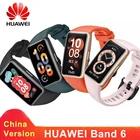 Оригинальный Смарт-браслет Huawei Smart band 6, Водонепроницаемый Фитнес-браслет с измерением кислорода в крови, пульсометром, 4 цвета