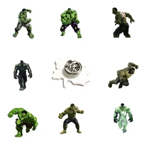 disney the incredible hulk acrylic lapel pins epoxy resin badge brooches for boys men trendy accessories hot sale jewelry xds533