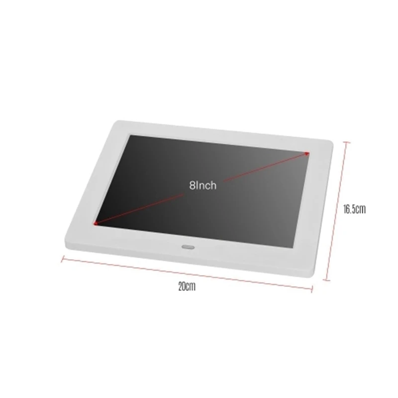 8 Inch Digital Photo Frame LED Screen Simple Eletronic Picture Album Support 2.4G Wireless Remote Control Clock Music Vide | Электроника