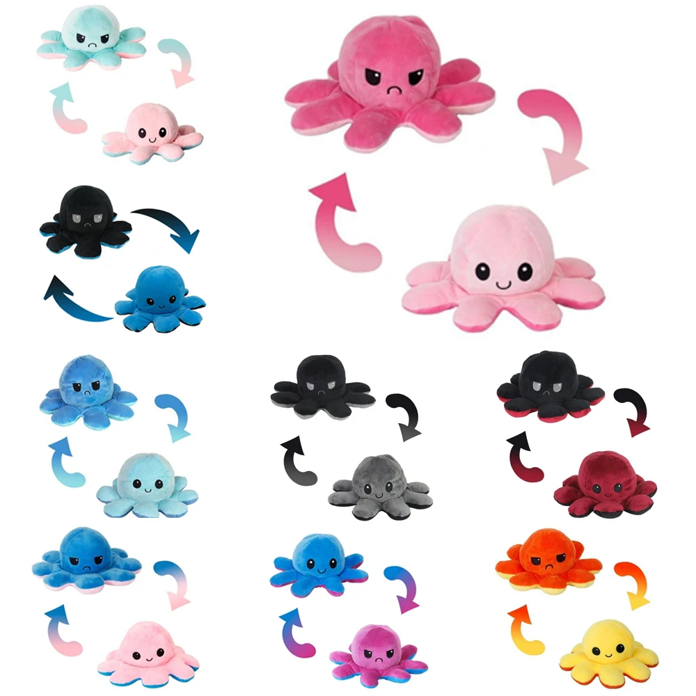 

Octopns Sale Children's Soft Gift Octopns Plush Animal Children's Double Flip Doll Soft Cute Plush Peluches Eeversible Plush Toy