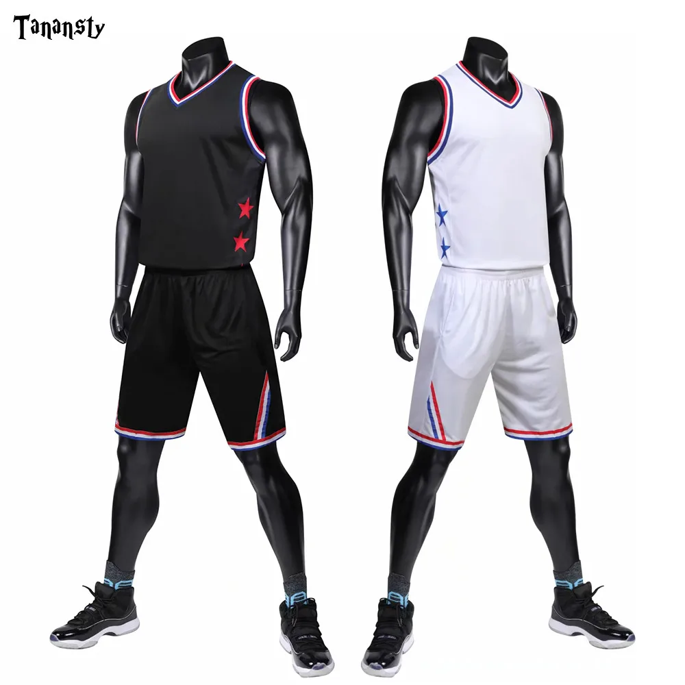 

Профессиональные баскетбольные майки с карманами для мужчин, европейский размер, баскетбольная звезда, открытый спортивный костюм, черный,...
