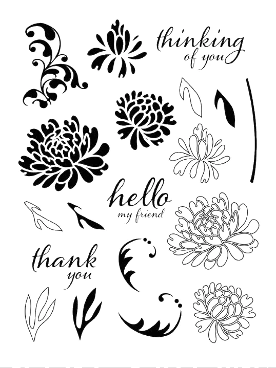 Цветок ясный штамп или для DIY скрапбукинга/изготовление карт/Дети забавное