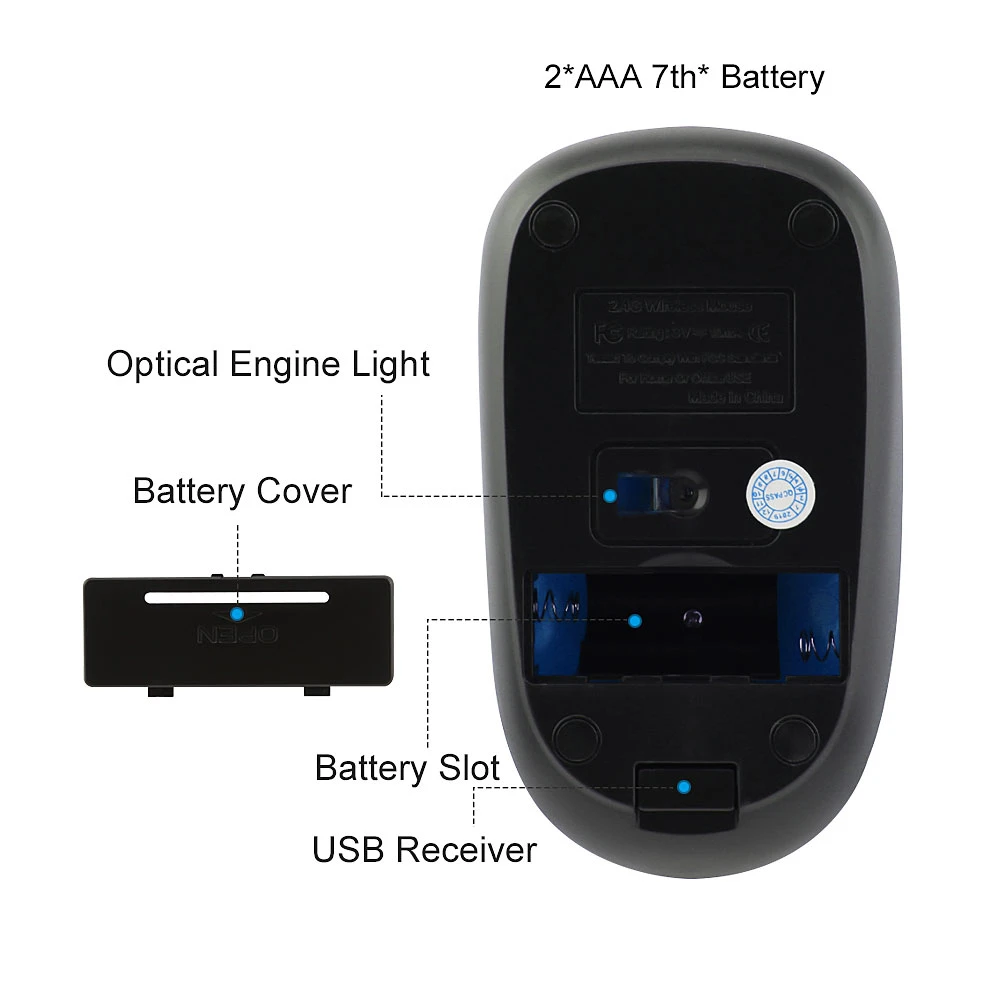 CHYI Arc мини беспроводная мышь 2 4G Usb оптическая компьютерная портативная 3D