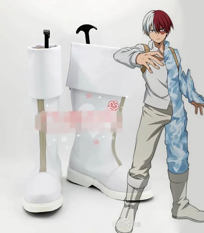 

Аниме Косплей обувь Todoroki Shoto белые сапоги мужские сапоги до щиколотки A