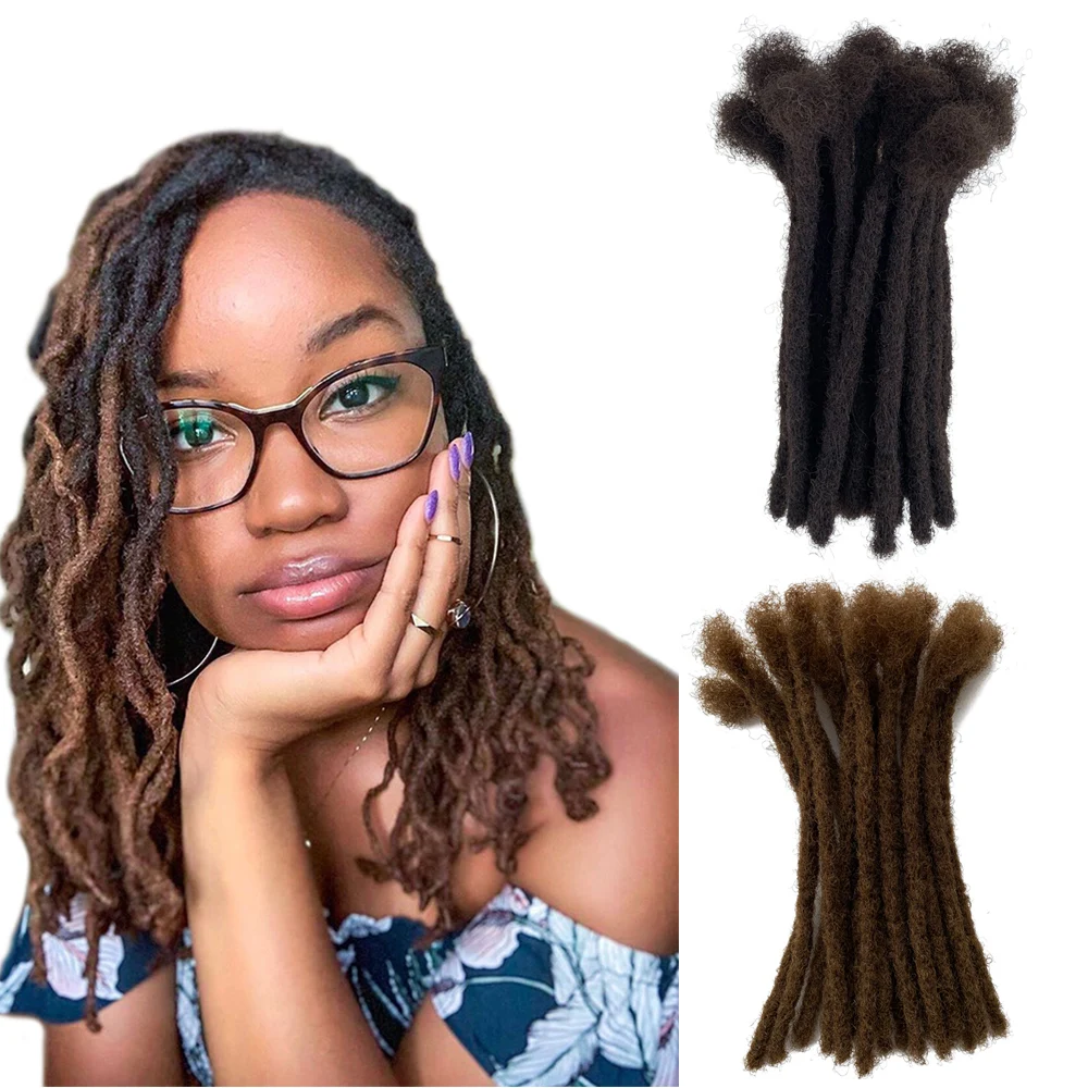 YONNA 100% Human Hair Small Size (0.4cm Width) Dreadlocks Extensions  Handmade SOLD 60locs IN A BUNDLE #2 and #6