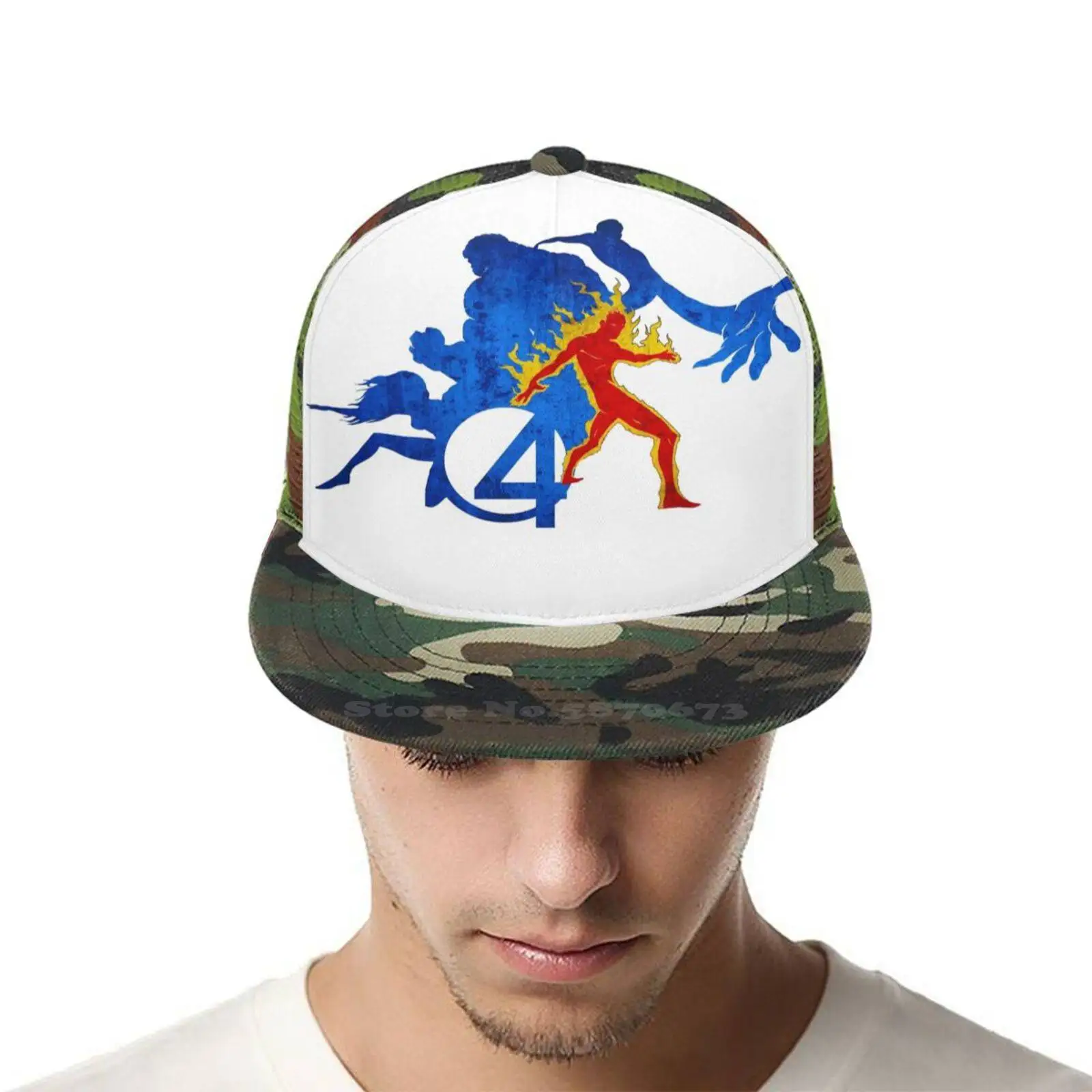 Шляпа в стиле хип-хоп 4 фантастических комиксов | Аксессуары для одежды