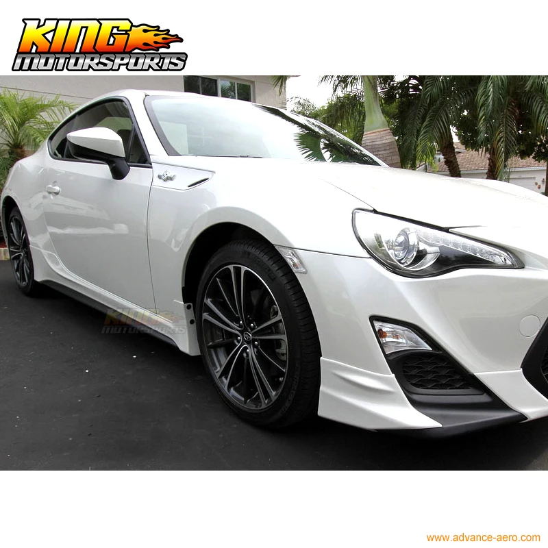 Подходит 2013-2019 Scion FRS FR-S GT86 J Стиль сбоку юбки Неокрашенный Черный поли уретан PU |