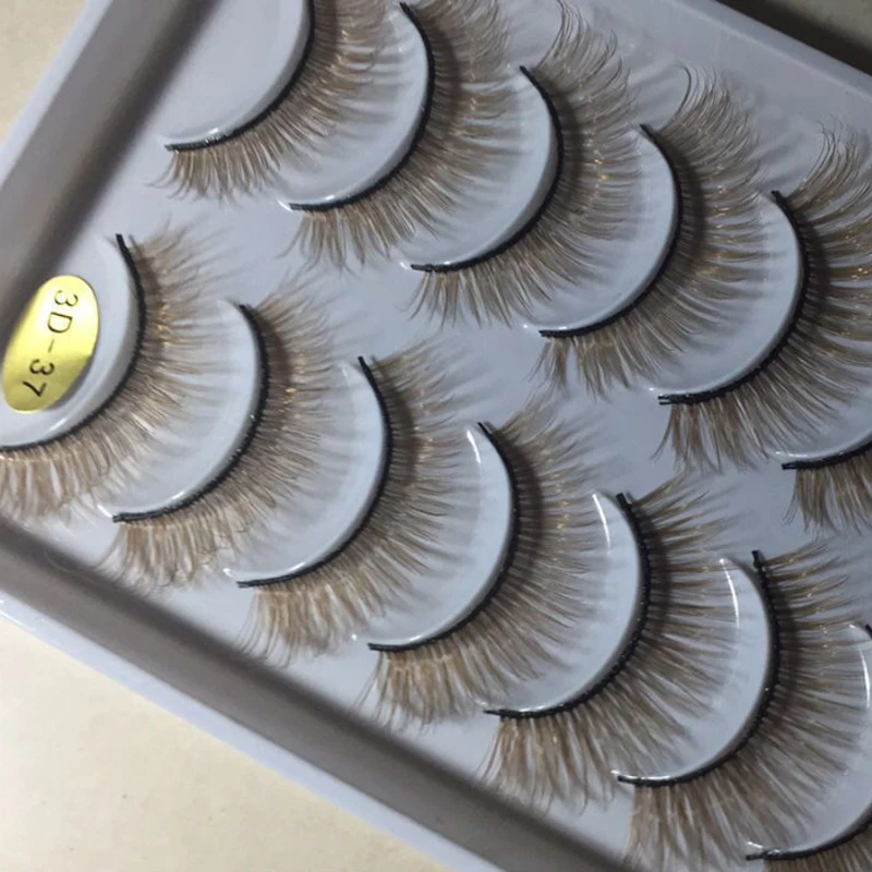 10 пар желтых норковых ресниц для профессионалов мягкие норковые ресницы