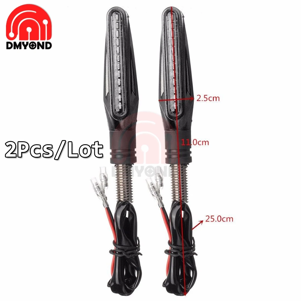 2 шт./лот линейный светодиодный задний фонарь для мотоцикла поворотный сигнал