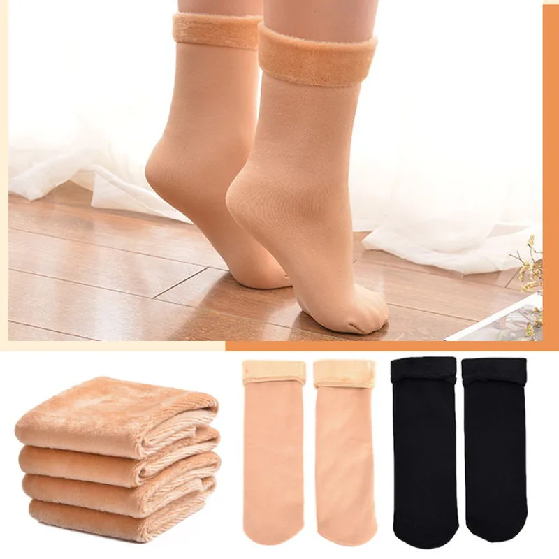 Теплые женские мужские носки утепленные теплые шерстяные кашемировые зимние