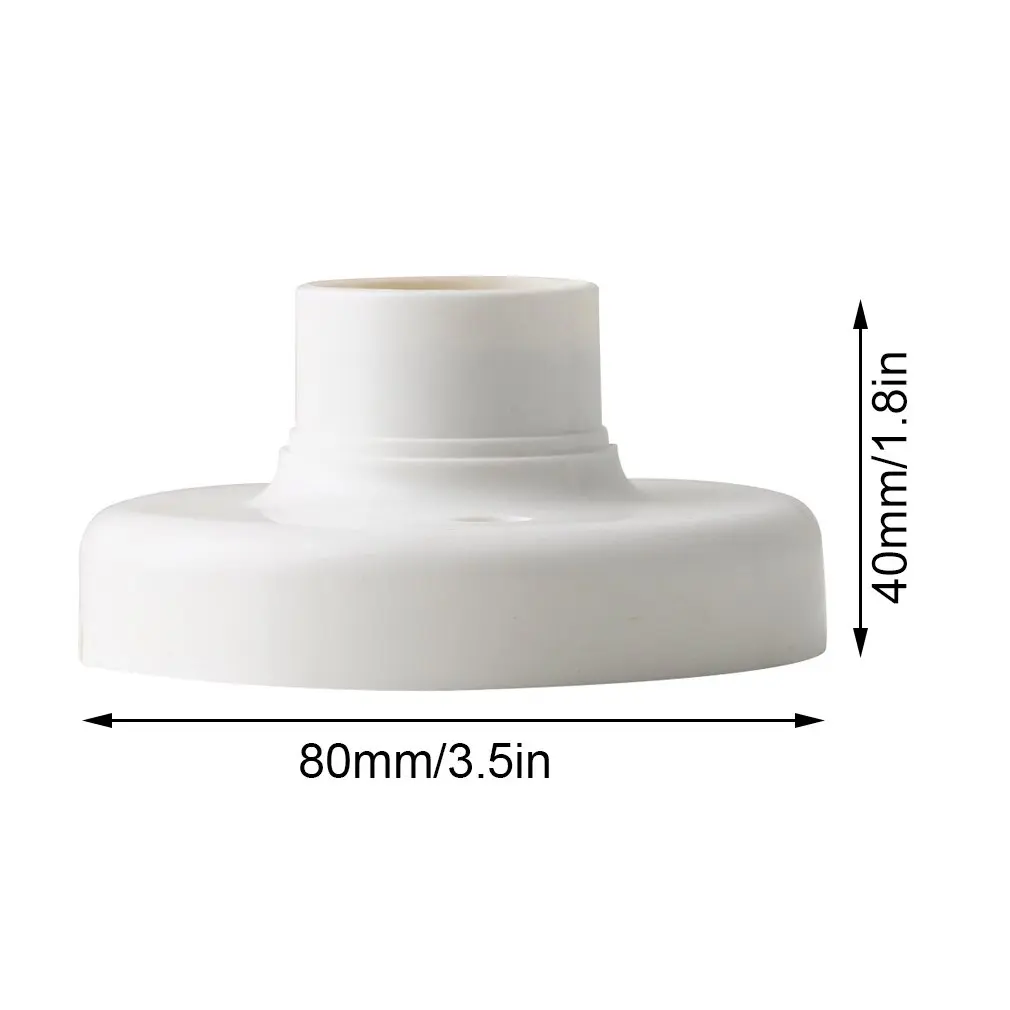 

Useful E27 Round Plastic Base Screw Light Bulb Lamp Socket Holder White E27 Base Lamp Socket Popular Lamp Holder