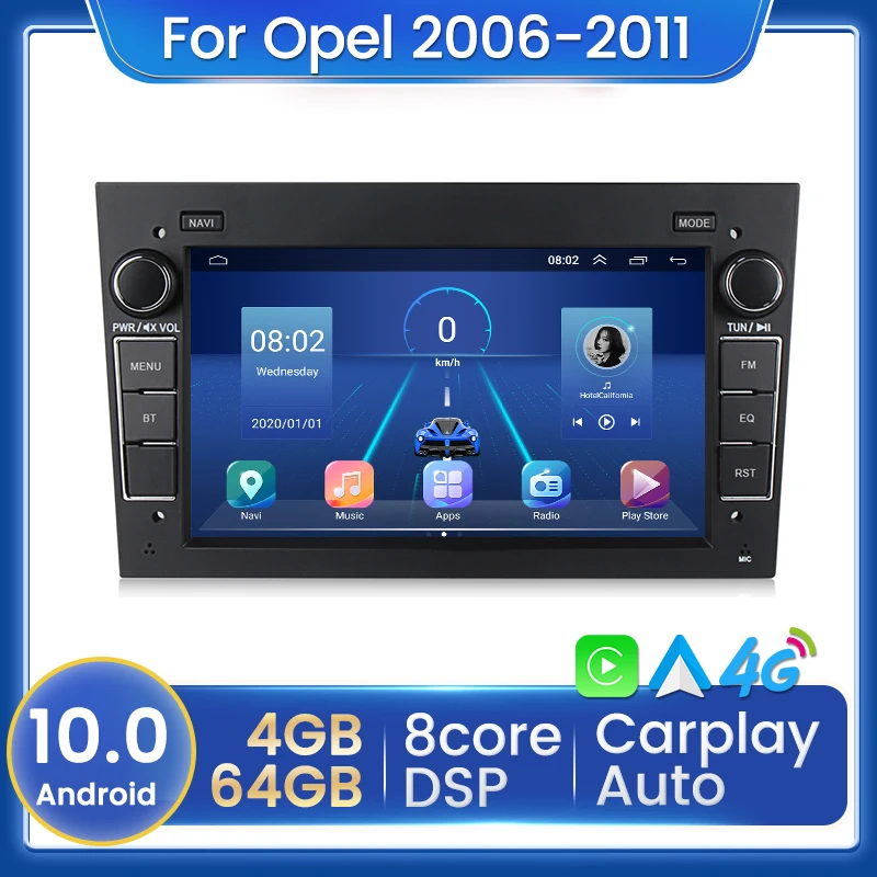 

Автомагнитола 2 Din, Android, GPS-плеер для Opel Astra H J 2004 Vectra Vauxhall Antara Zafira Corsa C D Vivaro Meriva Veda