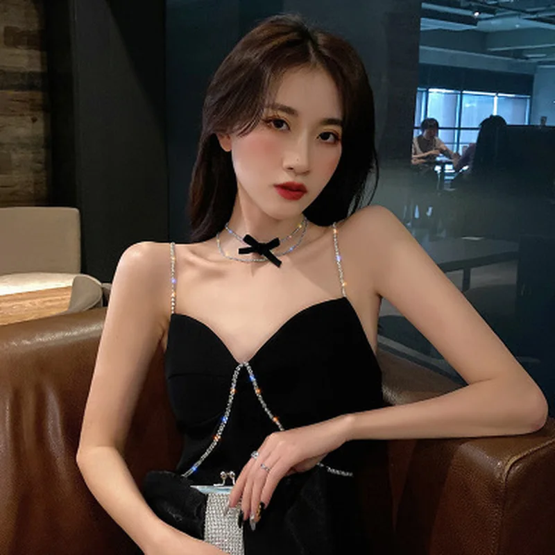 

Trendy Link Chain Metal Bowknot All Compatible Party Necklace Fashion Korean Jewelry Women Chokers Necklaces